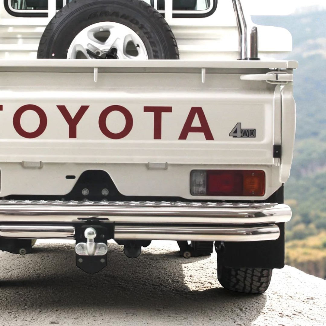 Toyota Land Cruiser Rear Step Stainless (Fits ONLY with our Tow Bar 90031T)