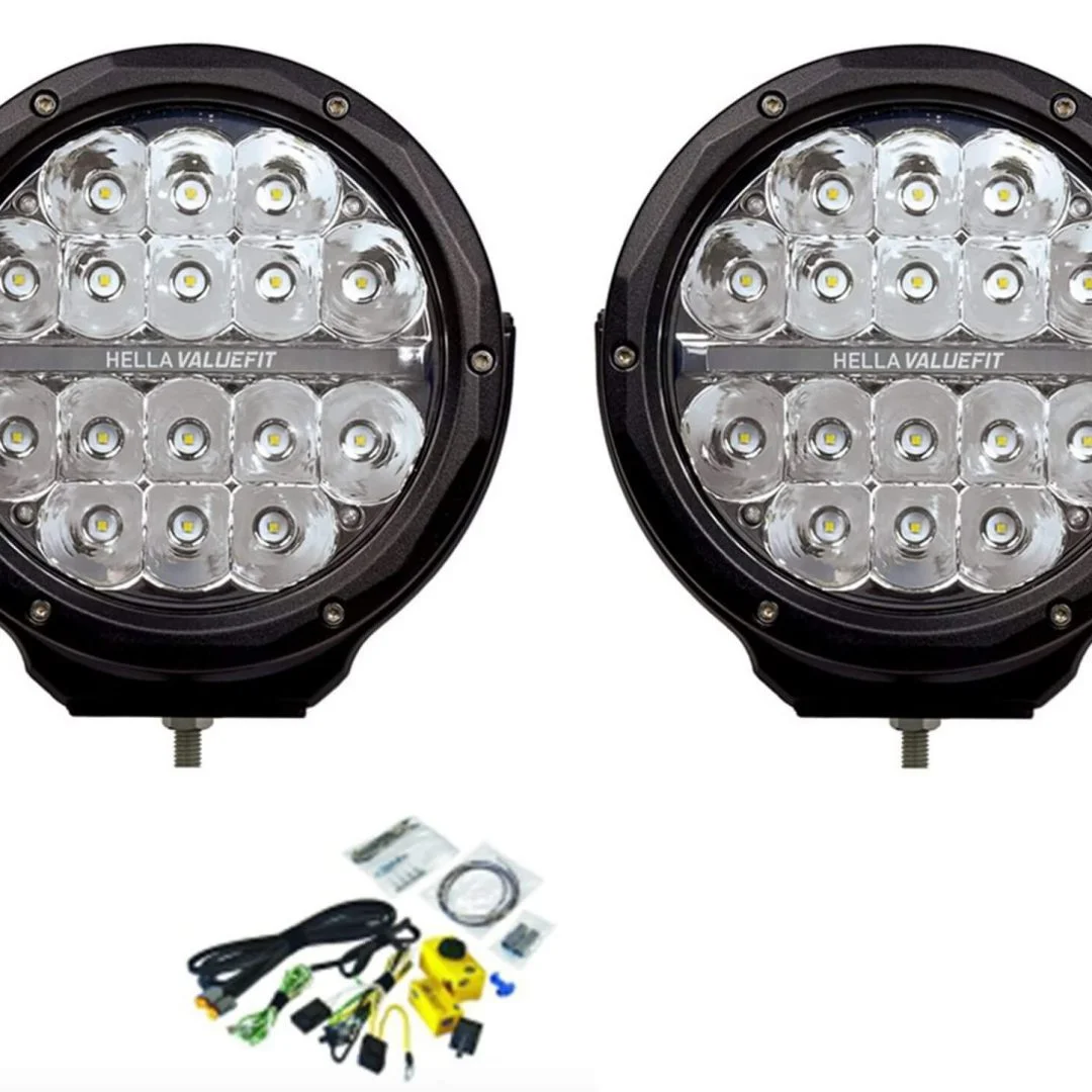 6" Hella Spotlights with Wiring Kit